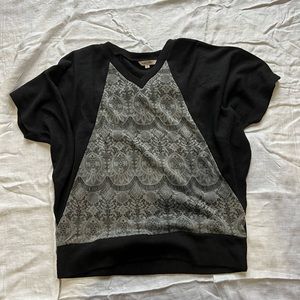 YaknYeti Short Sleeve Printed Color Block Shirt